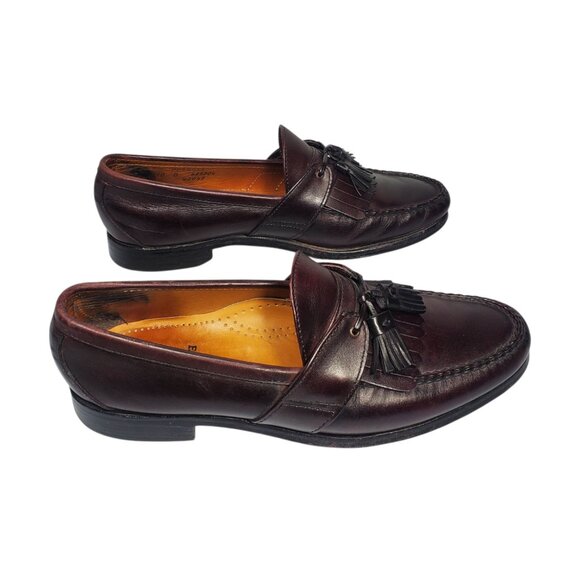 Allen Edmonds Enfield Kiltie Tassel Loafers Men's 10 Moc-Toe Burgundy - Picture 3 of 9